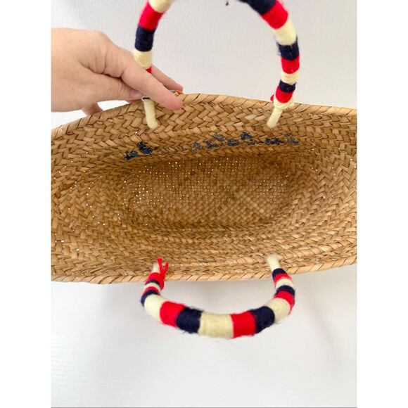 KAYU la dolce vita Woven Embroidered Basket Tote Handbag - Picture 6 of 8